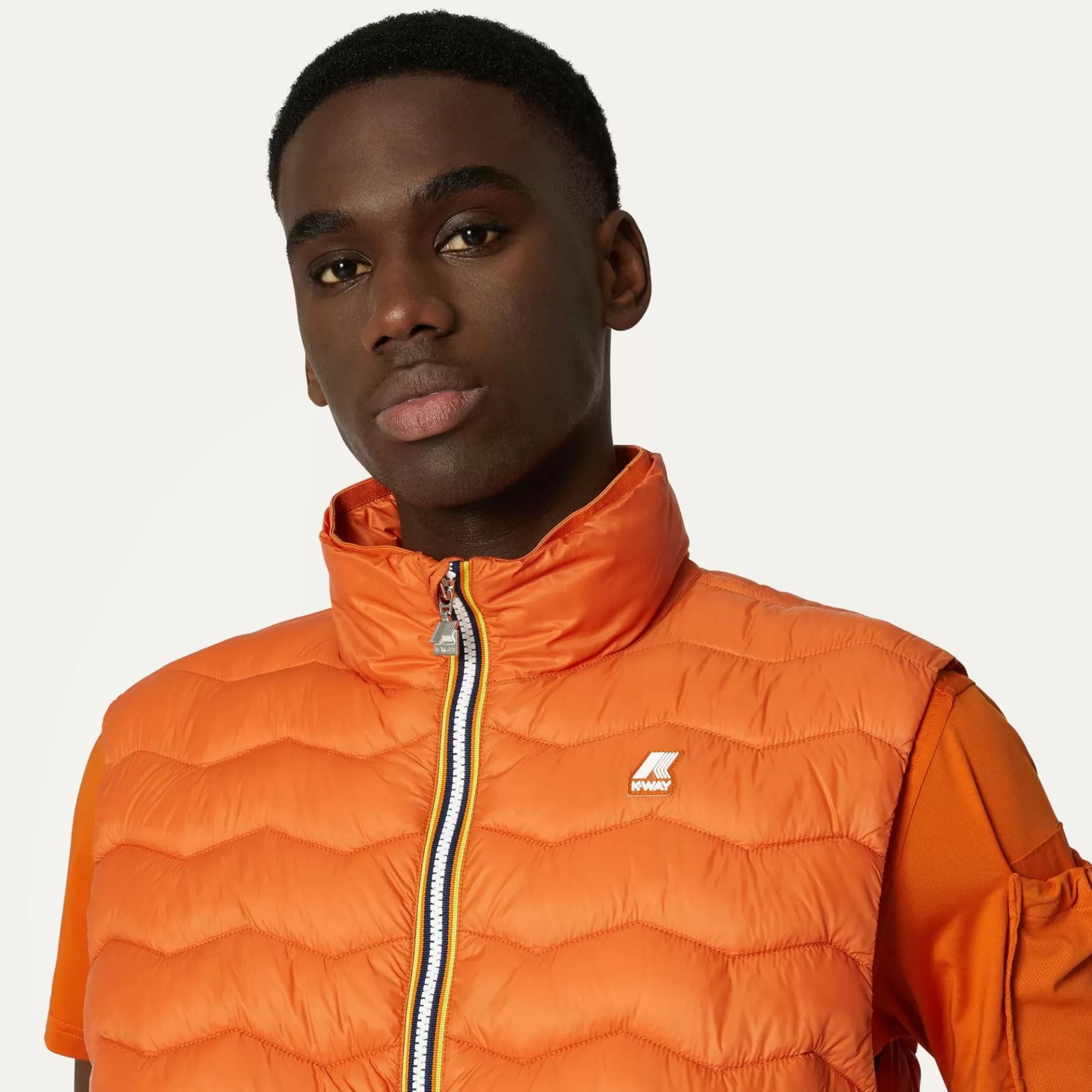 Vests*K-WAY Valen Quilted Warm - Jackets - Vest - Man - Orange Copper