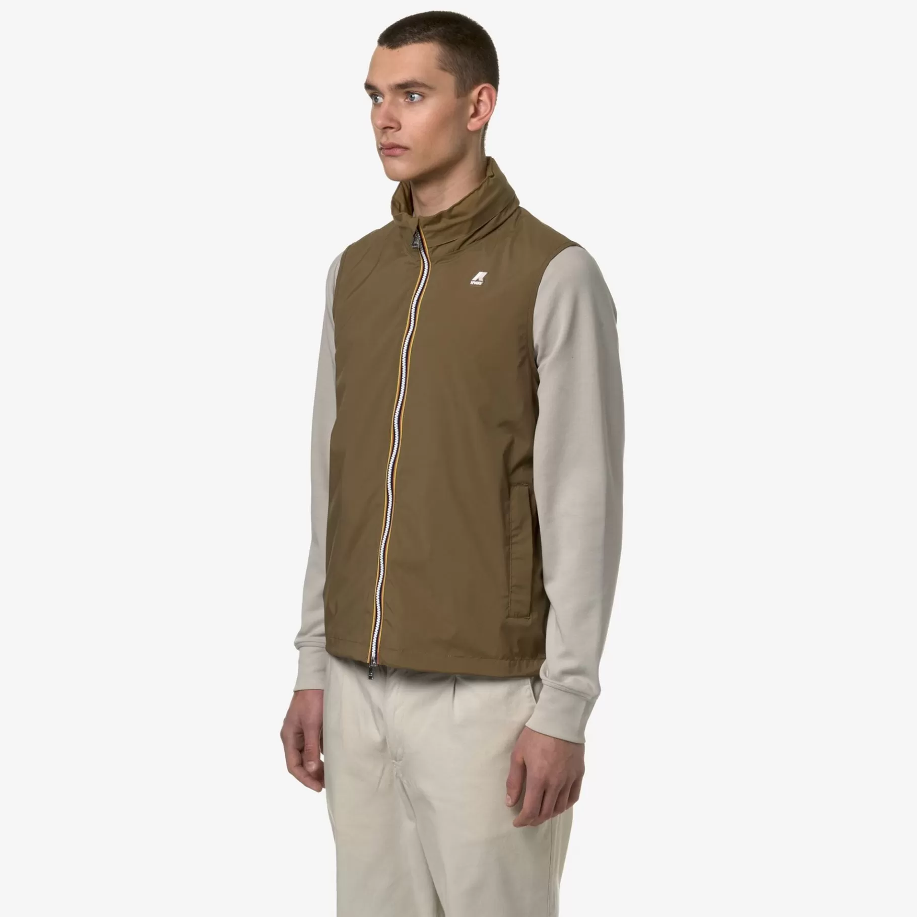 Short Jackets*K-WAY Valen Stretch Nylon Jersey - Jackets - Short - Man - Brown Corda