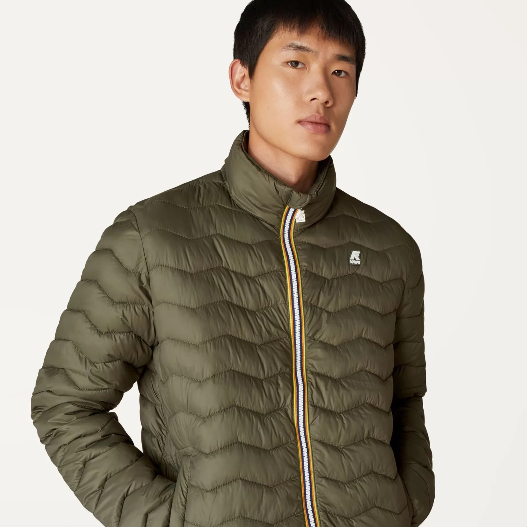 Short Jackets*K-WAY Valentine Quilted Warm - Jackets - Short - Man - Green Blackish