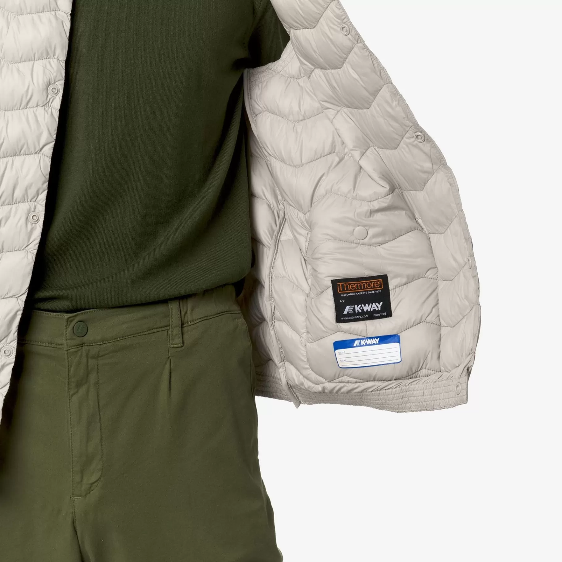 Vests*K-WAY Valty Quilted Warm - Jackets - Vest - Man - Beige Lt