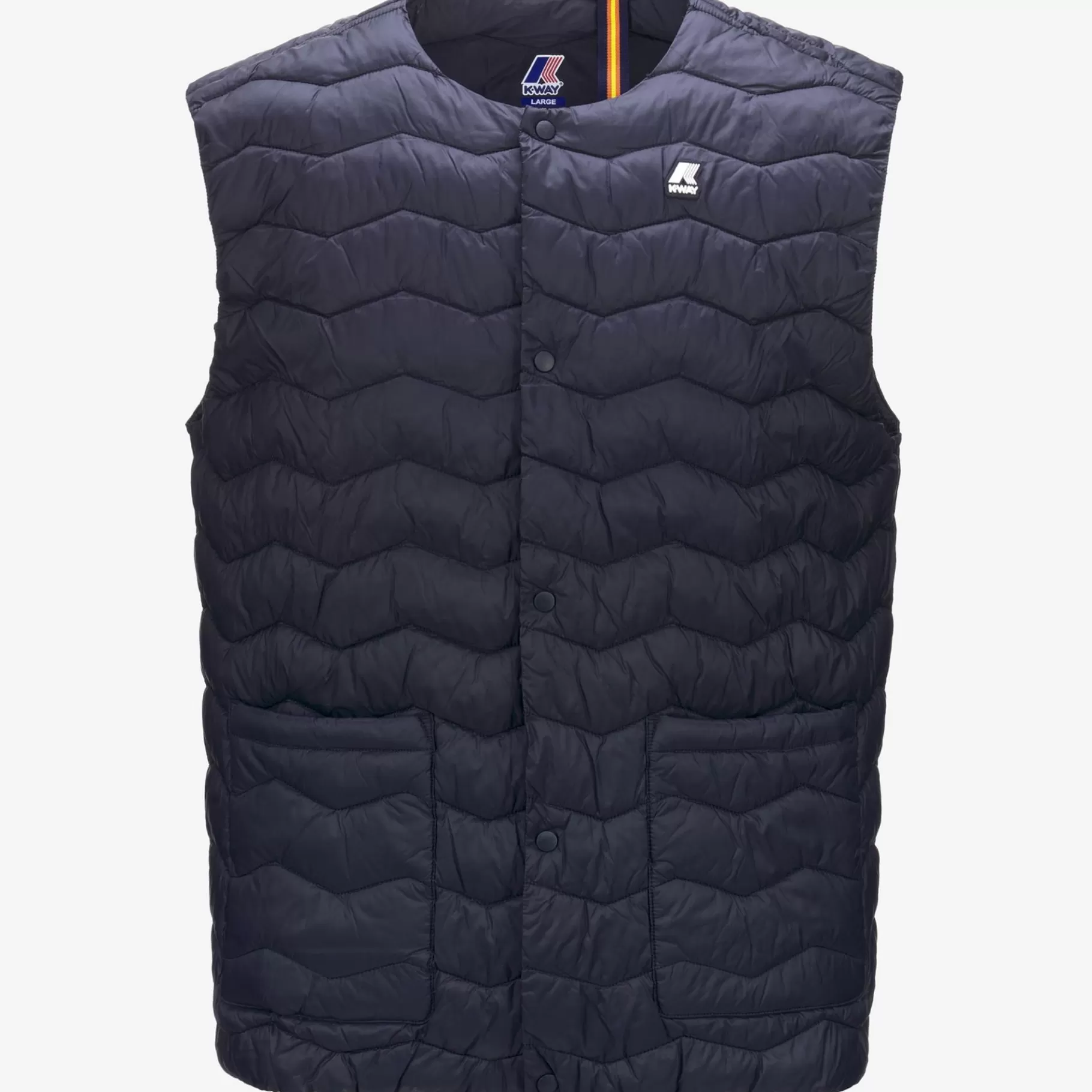 Vests*K-WAY Valty Quilted Warm - Jackets - Vest - Man - Blue Depth