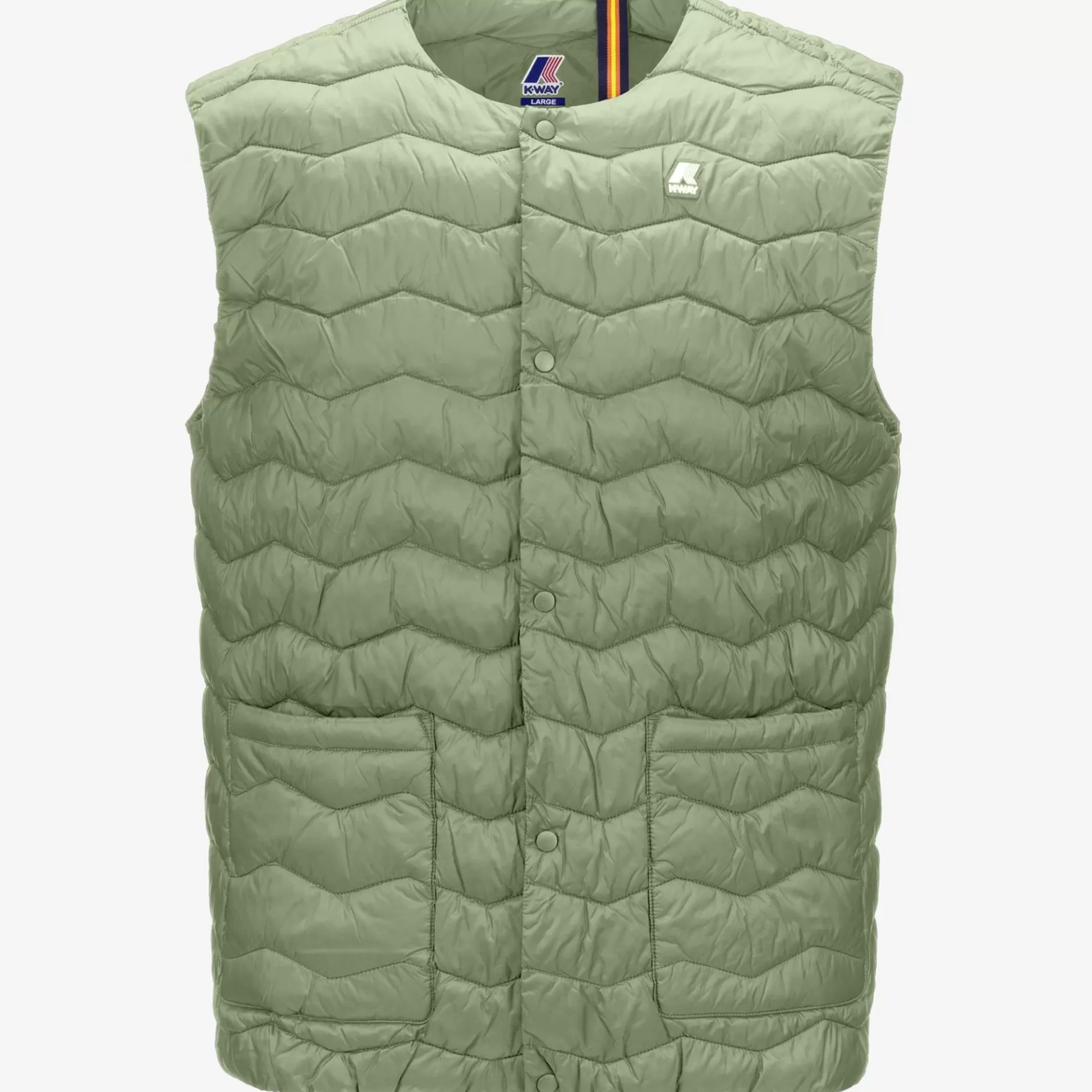 Vests*K-WAY Valty Quilted Warm - Jackets - Vest - Man - Green Sage