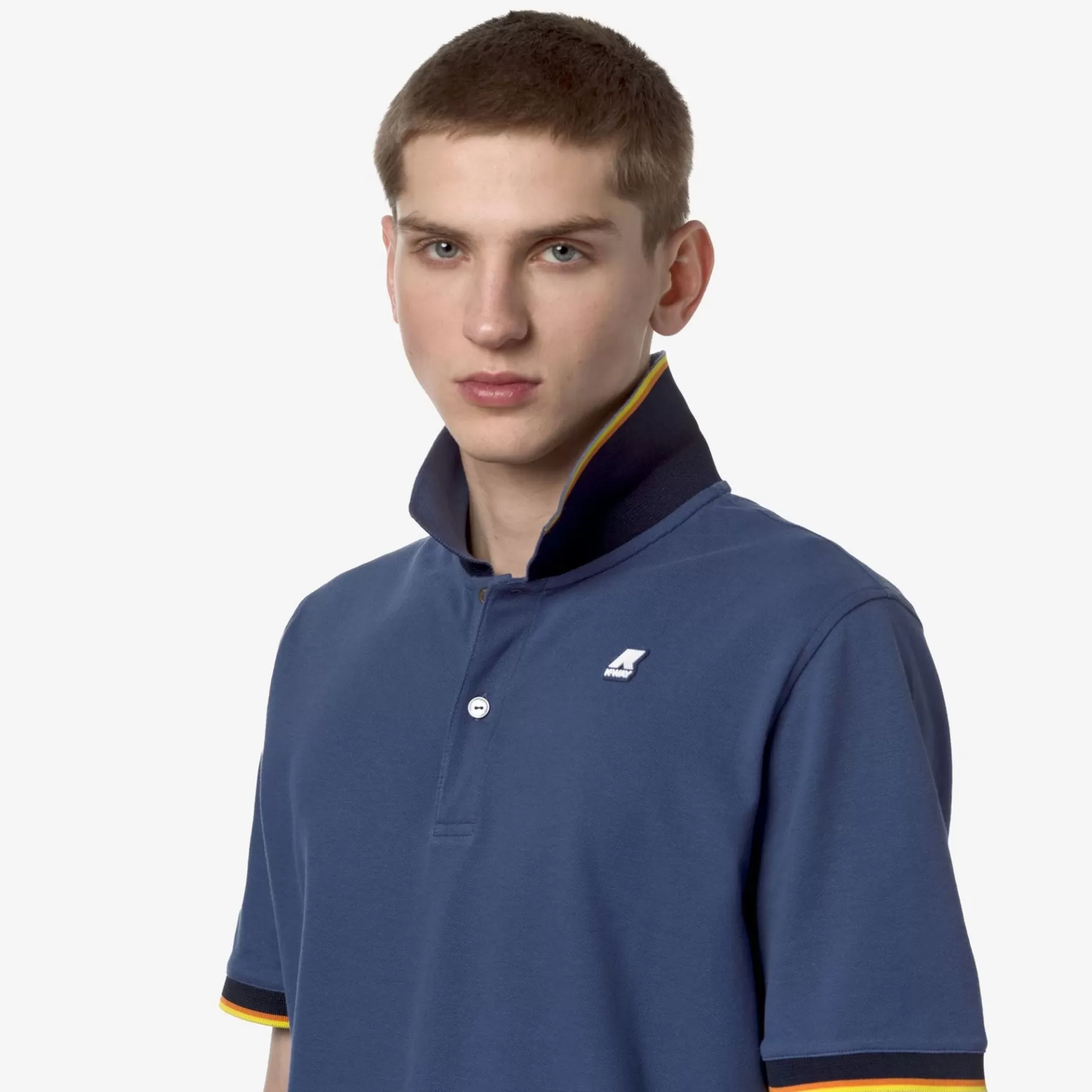 Polo Shirts*K-WAY Vincent - Polo Shirts - Polo - Man - Blue Fiord