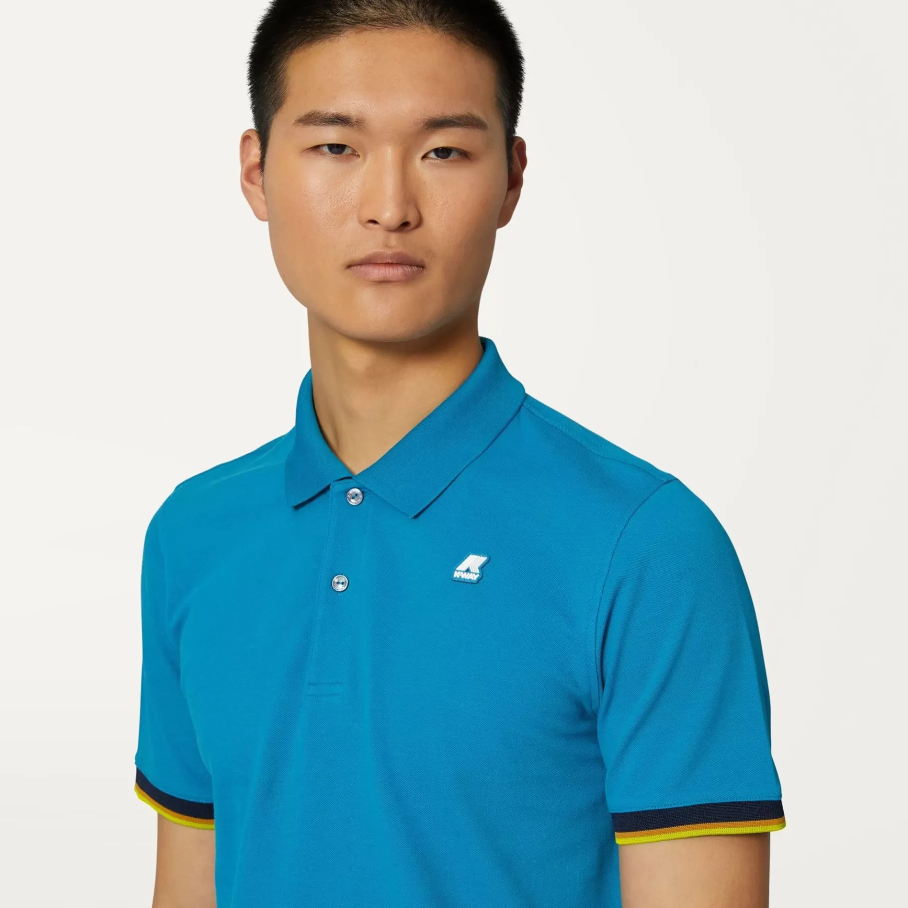 Polo Shirts*K-WAY Vincent - Polo Shirts - Polo - Man - Turquoise Dk