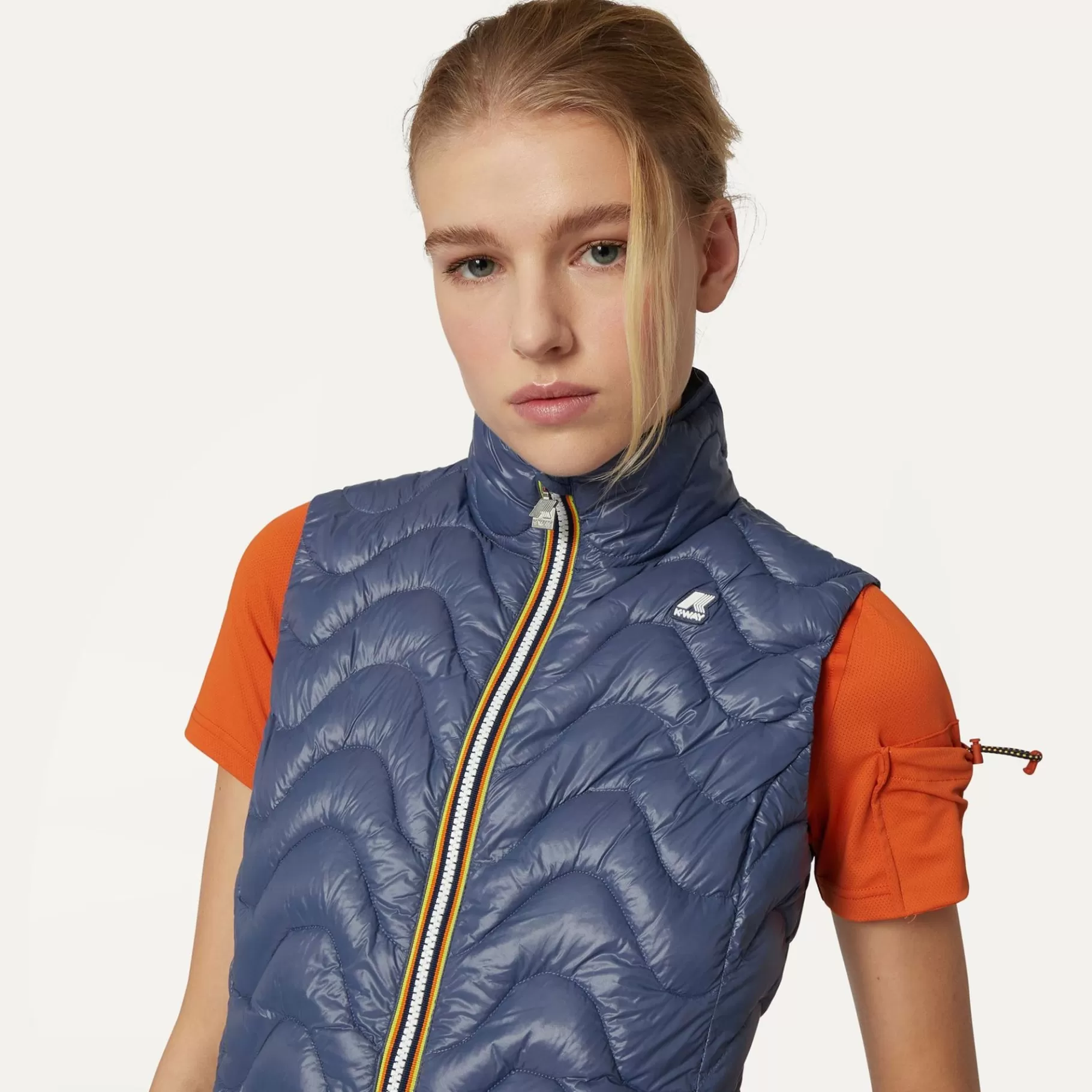 Vests*K-WAY Viole Quilted Warm - Jackets - Short - Woman - Blue Indigo